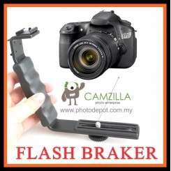 Camzilla Metal L-Shape Flash Bracket Flashlight Camera Holder Mount Speedlite DSLR SLR